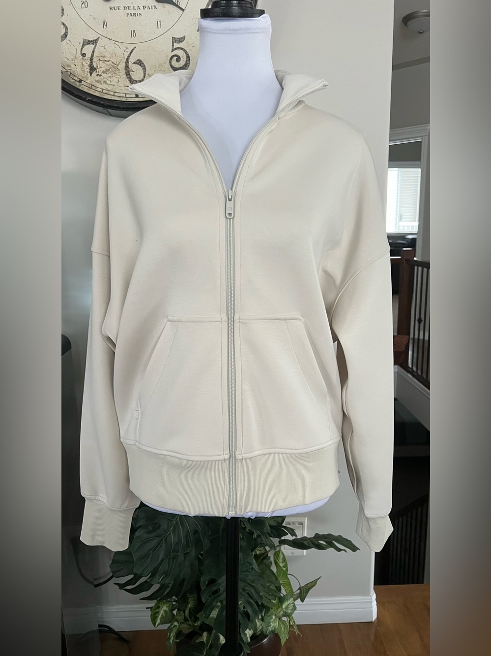 CRZ YOGA SoftAura Casual High Mock Neck Full Zip Jacket NWT